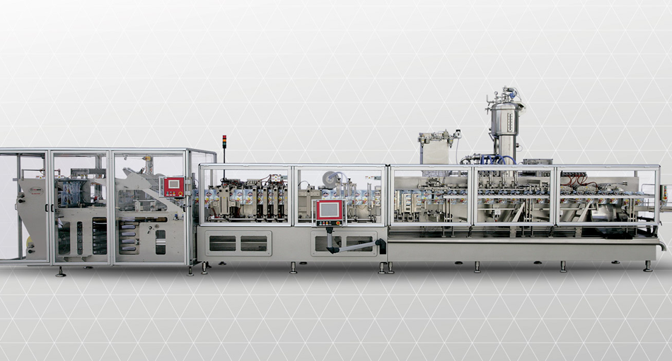 Horizontal and vertical 3-rim and 4-rim sealing bag machines, stick pack machines, standing bag machines, tube bag machines. Special applications: Zip facilities, resealable pouring facilities.